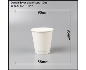 吉林双层中空纸杯-10oz白杯